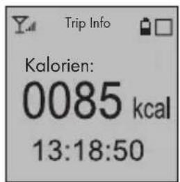 Trip Info Kalorien: 0085 kcal 13:18:50