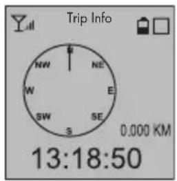Trip Info NW NE W E SW SE S 0.000 KM 13:18:50