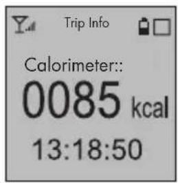 Trip Info Calorimeter:: 0085 kcal 13:18:50
