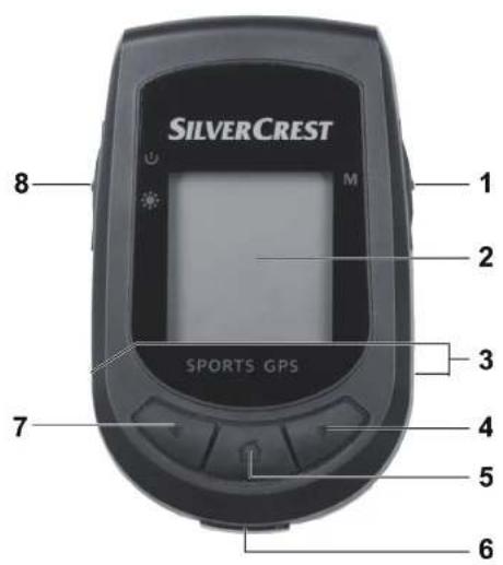 SILVERCREST M 1 2 3 4 5 6 7 8 SPORTS GPS