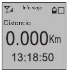 Info viaje Distancia 0.000Km 13:18:50