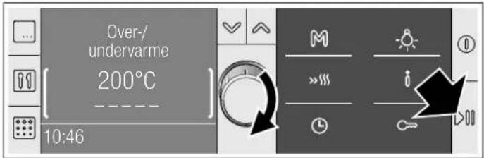 Over-/undervarme 200°C 10:46