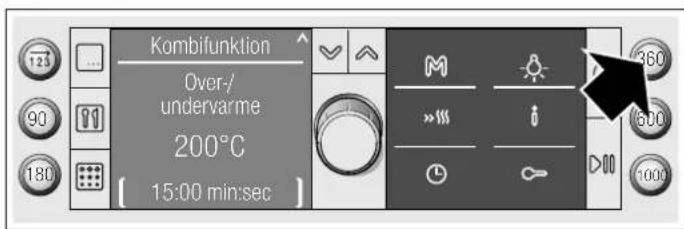 Kombifunktion Over-/ undervarme 200°C [ 15:00 min:sec ]