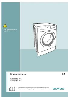 Brugsanviening DA WS12M61BY WS12M46BY Siemens