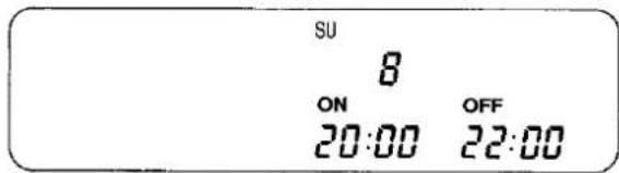 SU 8 ON OFF 20:00 22:00