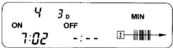 4 3D MIN ON OFF 7:02 - : - - 2 →
