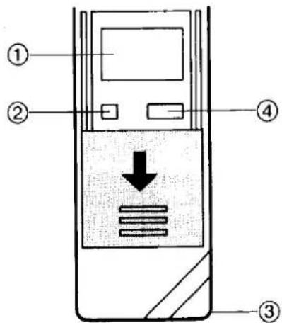 Diagram of a mobile phone with labeled ports and a downward arrow indicating a loading or status.