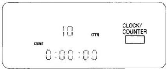 10 OTR COUNT 0:00:00 CLOCK/ COUNTER