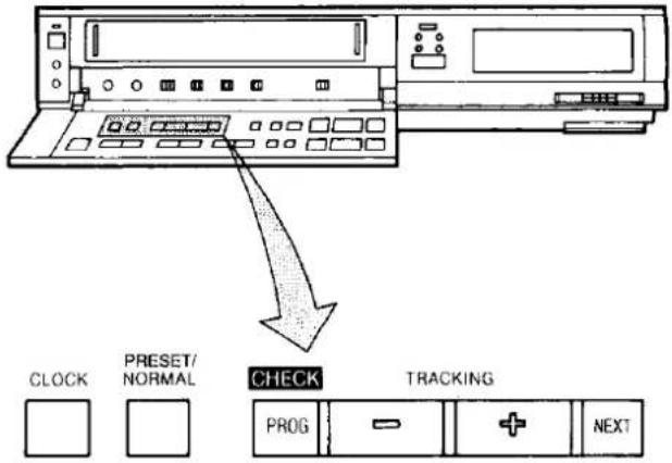 CLOCK PRESET/ NORMAL CHECK TRACKING PROG NEXT