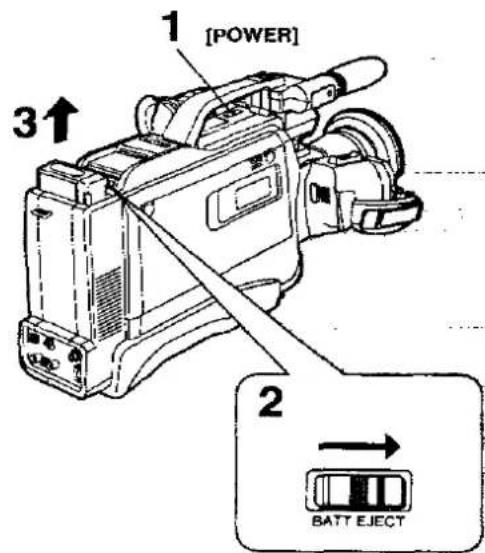 PANASONIC NV-M50 - How to Insert the Battery Pack - 1