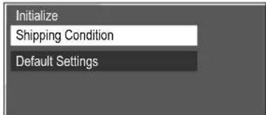 Initialize Shipping Condition Default Settings