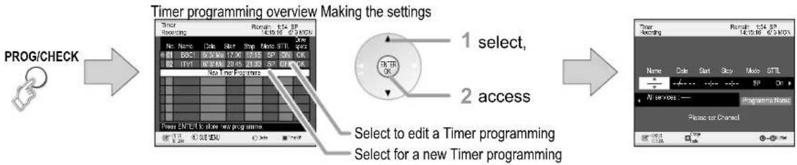 PANASONIC DMR-EZ25 - Manual Timer Recording - 2