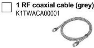 1 RF coaxial cable (grey) K1TWACA00001