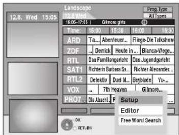 Landscape 12.8. Wed 15:05 Time: 16:00-17:31 Gilmore girls 16:00 16:30 ARD Ta... Abentouer... Flege-Die Talkshow ZDF ... Denicki Heute in ... Bianca-Vega... RTL Das Familiengericht Das Jugendgericht SAT1 Richner Barbara St... Richner Alexander... RTL2 Deletiv Dust M... Boyklaide Yu... VOX ... 7th Heaven Gilmore... PRO7 Die Abscht F Setup Editor Free Word Search