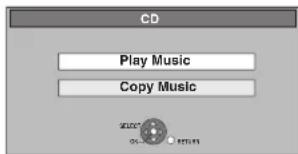 CD Play Music Copy Music OK RETURN