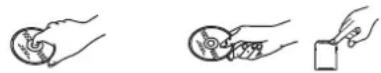PANASONIC DMR-EH695 - ■ How to hold a disc or a card - 1