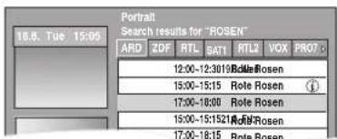 18.6. Tue 15:05 Portrait Search results for "ROSEN" ARD ZDF RTL SAT1 RTL2 VOX PRO7 12:00-12:3019 Roll-Rosen 15:00-15:15 Role Rosen 17:00-18:00 Role Rosen 15:00-15:1521 Roll-Rosen 17:00-18:15 Role Rosen