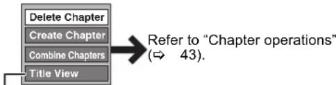 PANASONIC DMR-EH695 - Press [OPTION], then [▲, ▼] to select the operation and press [OK]. - 1