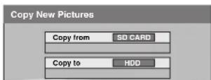 PANASONIC DMR-EH695 - Copying new still pictures on the SD card—Copy New Pictures - 2