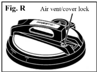 Fig. R Air vent/cover lock