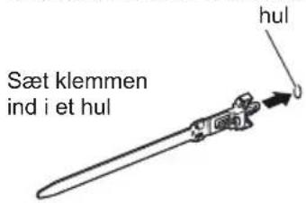 Sæt klemmen ind i et hul hul