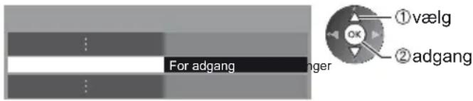 For adgang vælg adgang