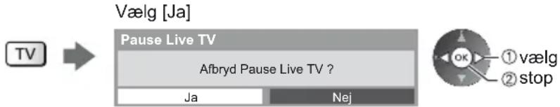 PANASONIC Viera TX-L55DT50Y - ■ For at vende tilbage til aktuelt TV (Stop afspilning af [Pause Live TV] / afbryd pause) - 1