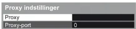 Proxy indstillinger Proxy Proxy-port 0