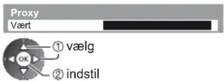 Proxy Vært ① vælg OK ② indstil