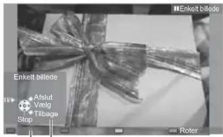 Enkelt billede Aflut Vælg Tilbage Stop Roter