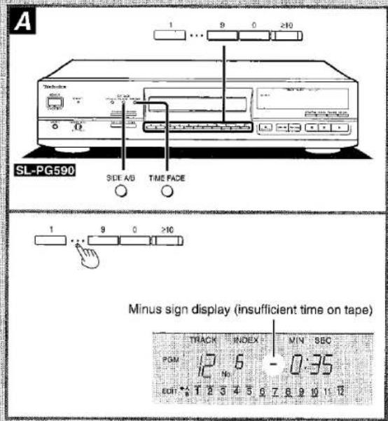 PANASONIC SL-PG590 - To select an arbitrary recording length A - 1