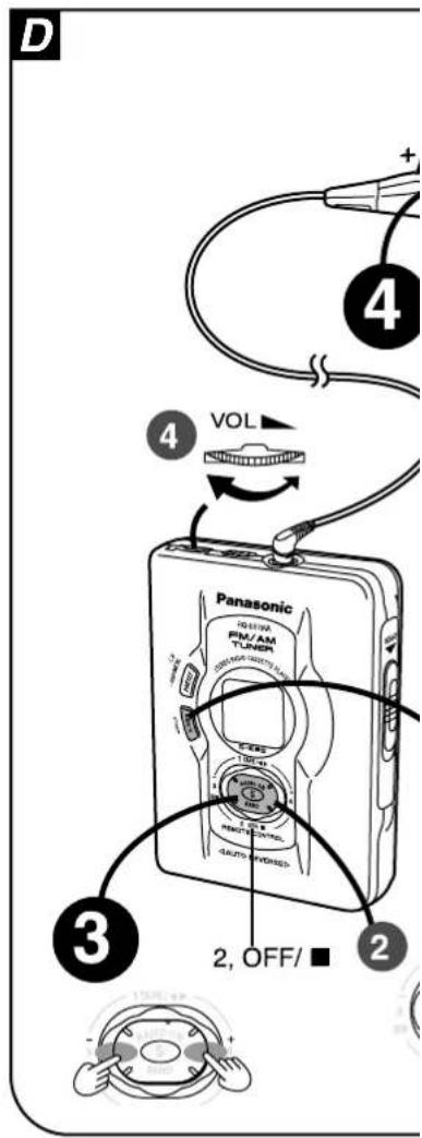 D 4 VOL Panasonic FM/AM TUNER -100V -100V -100V -100V -100V -100V -100V -100V 3 2, OFF/ 2
