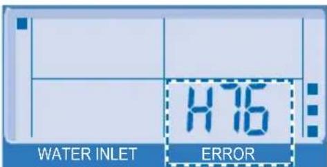 PANASONIC WH-UD30BE51 - Driftlampan blinkar och felkod visas på kontrollpaneldisplayen. - 1