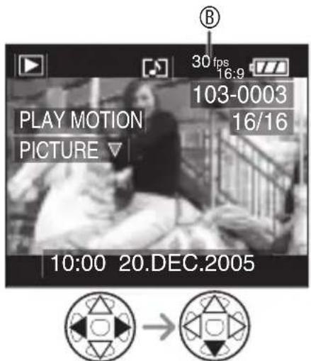PANASONIC Lumix DMC-LX1E - Afspilning af billeder med lyd/Billeder-med-bevægelse - 3