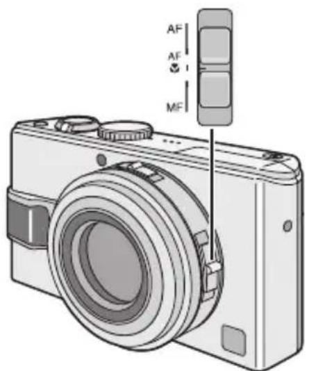 PANASONIC Lumix DMC-LX1E - Vælg [AF] med fokuskontakten. - 1