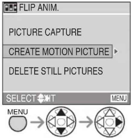 PANASONIC Lumix DMC-LX1E - Vælg [CREATE MOTION PICTURE]. - 1