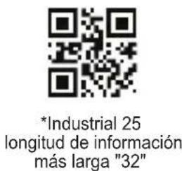 *Industrial 25 longitud de información más larga "32"