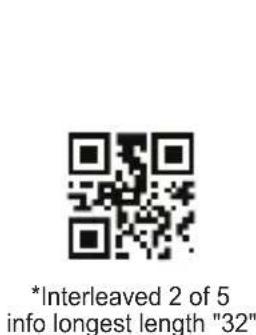 *Interleaved 2 of 5 info longest length "32"