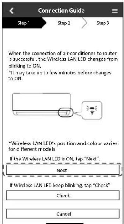PANASONIC CU-HZ25UKE - Forbind til netværk vha. WPS-tilstand (metode 1) - 2