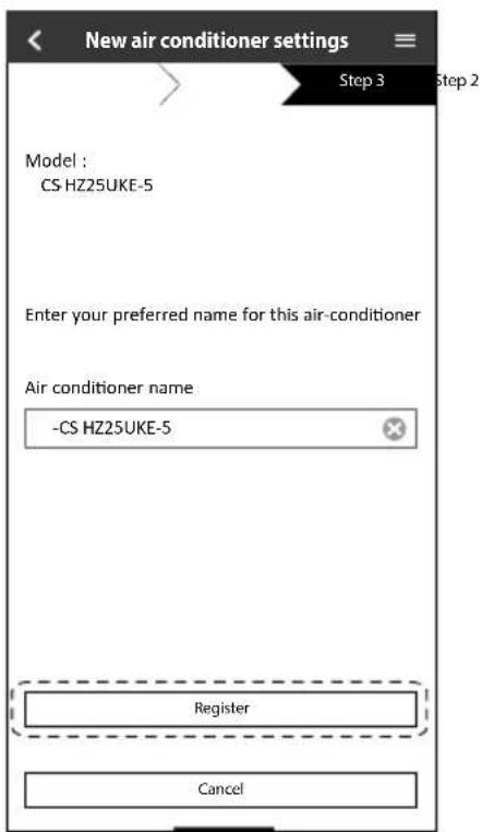 PANASONIC CU-HZ25UKE - Når registreringen er færdig - 1