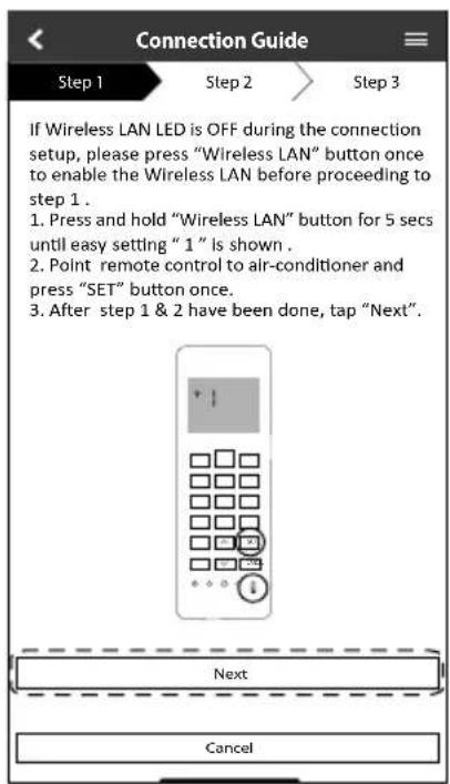 PANASONIC CU-HZ25UKE - Forbind til netværk vha. WPS-tilstand (metode 1) - 3
