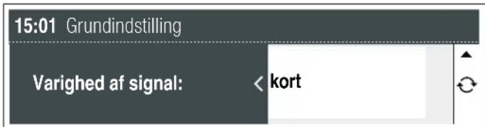 15:01 Grundindstilling Varighed af signal: < kort