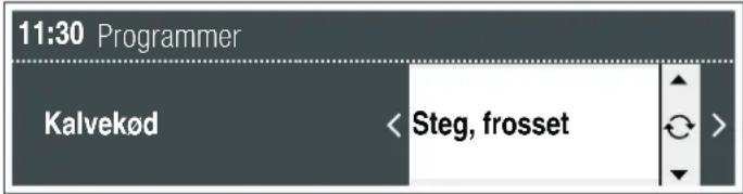 11:30 Programmer Kalvekød < Steg, froset >