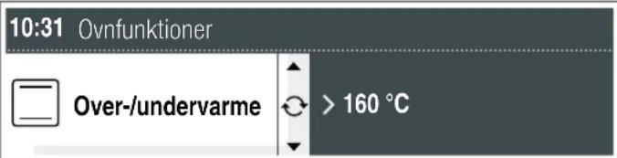10:31 Ovnfunktioner Over-/undervarme > 160 °C