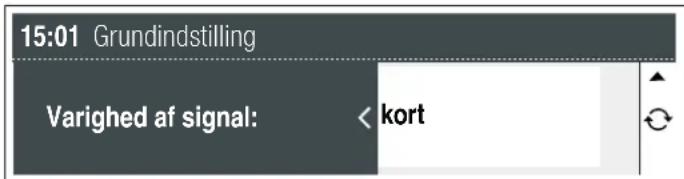 15:01 Grundindstilling Varighed af signal: < kort
