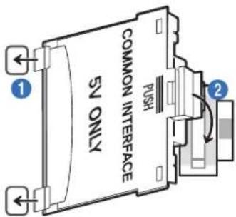 SAMSUNG NU7655 - Tilslutning af "CI eller CI+ Card" via COMMON INTERFACE-slotten med CI CARD-adapteren - 1