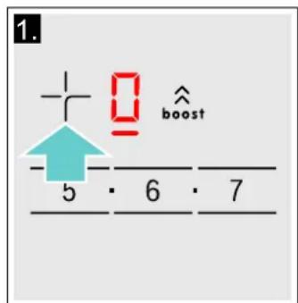 BOSCH PVS831FB5E - Vælge kogezone og kogetrin - 1