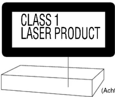 CLASS 1 LASER PRODUCT (Acht)