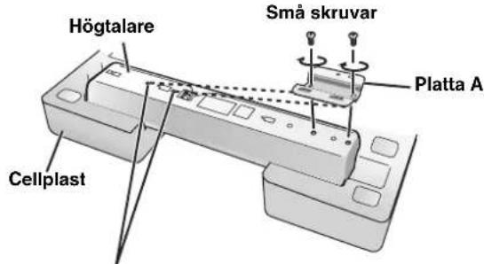 PANASONIC SC-HT520 - ② Fäst platta A på högtalaren. - 1