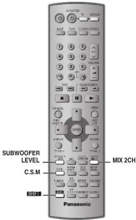 PANASONIC SC-HT520 - Justering av högtalarnivå - 1